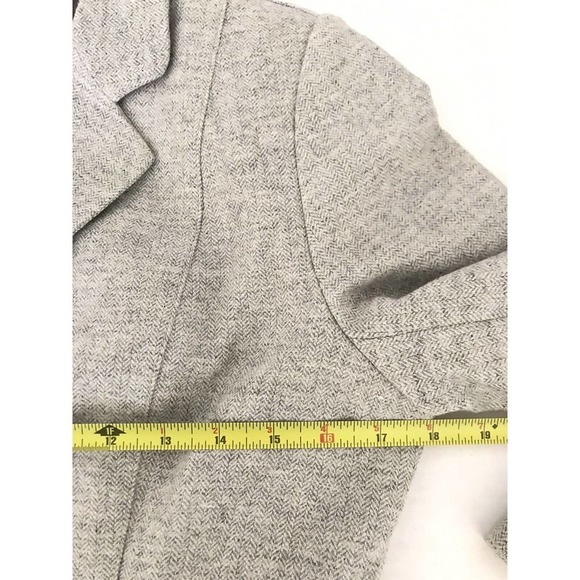Fossil | Women's Size M Medium Gray Wool Long Sleeve Front Button Blazer - Picture 9 of 12